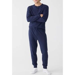 NWT J. Crew Heritage Brushed Rib-knit Jogger Pant Navy Blue